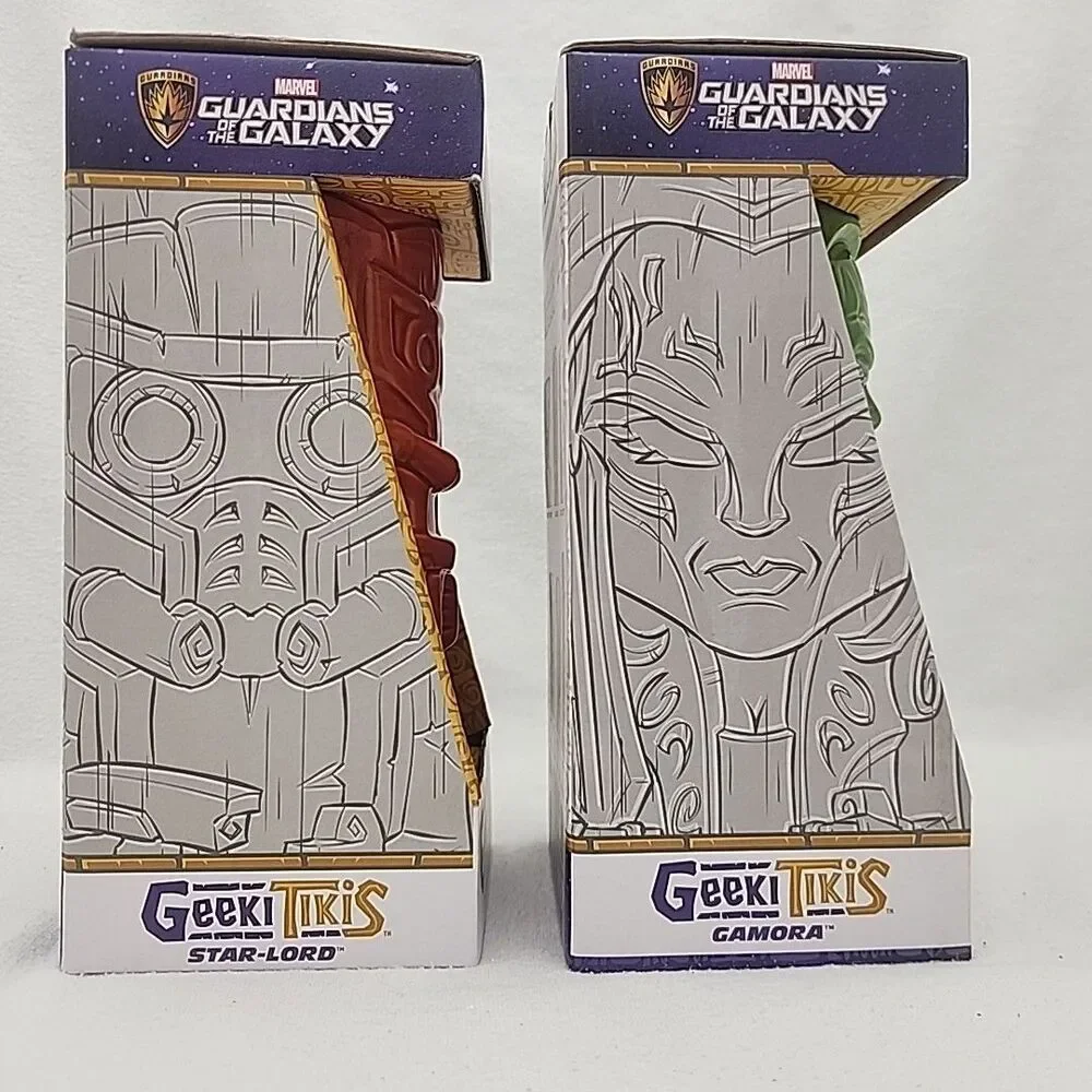 Mugs Geeki Tikis Tiki Guardians of the Galaxy Star-Lord & Gamora Ceramic 14 Oz